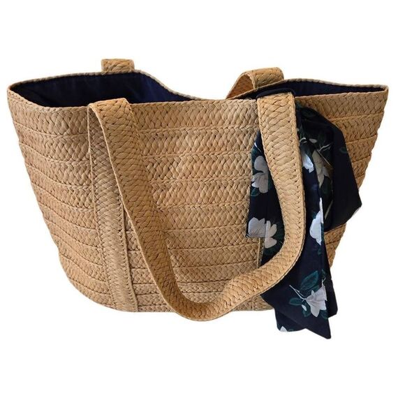 Draper James Womens Casual Straw Tote Bag - Picture 13 of 13